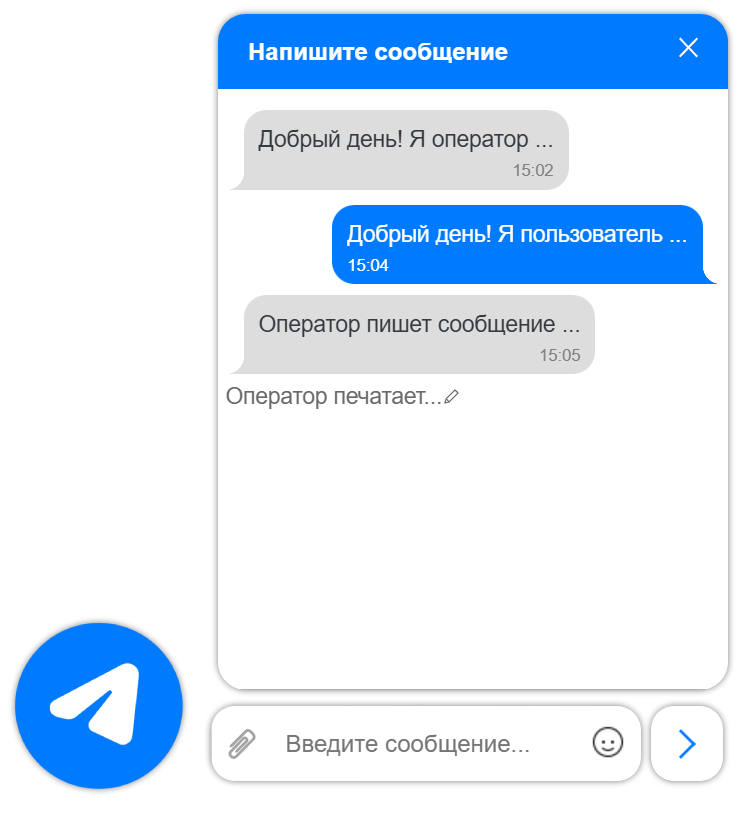 Telegram Чат Виджет от Widget Spark
