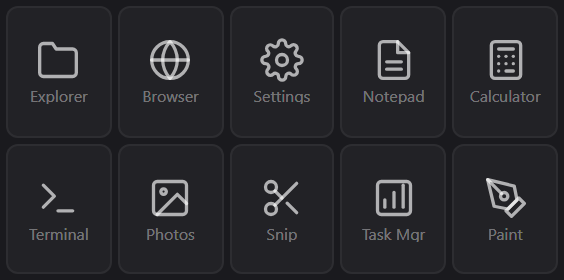 App Launcher widget preview