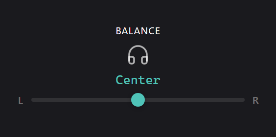 Audio Balance widget preview