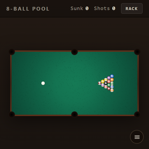 Billiards widget preview